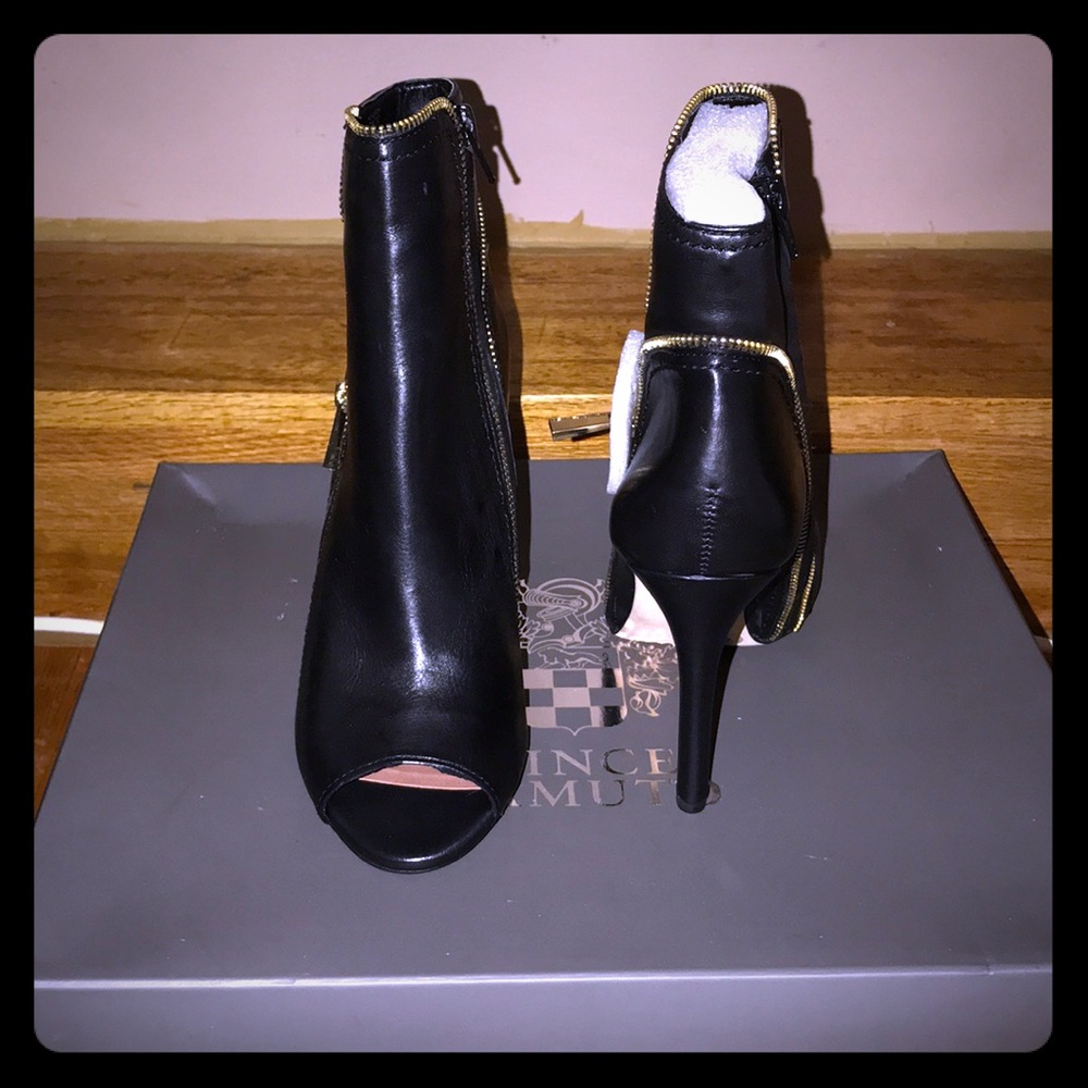 Vince Camuto peep toe booties